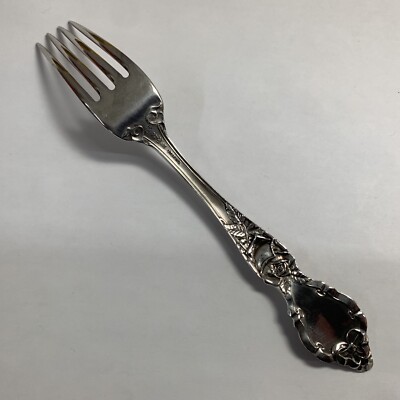 Wallace Sterling Flatware Floral Series #23 Rose Fork, 6 1/8 inch