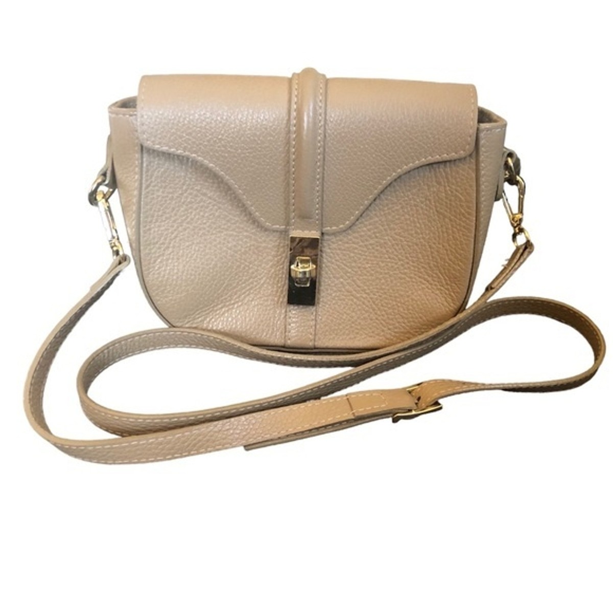 Laura Di Maggio Shoulder Crossbody Handbag Taupe Milano Italian