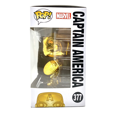 Marvel Studios 10 Years Captain America Gold Vinyl Figure 377 by