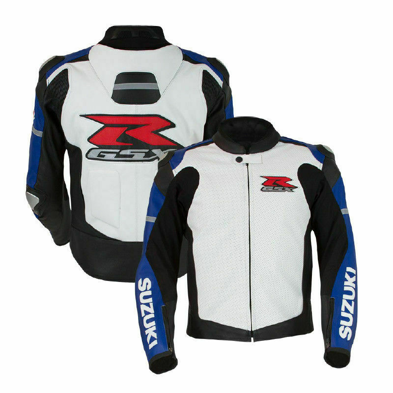 Suzuki GSXR Motorcycle Leather Jacket Motorbike Biker Jacket XS
