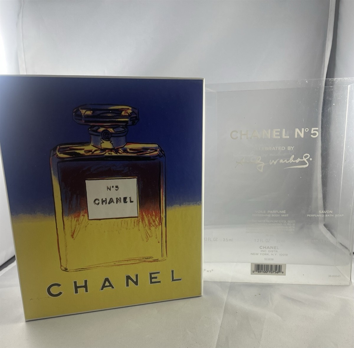1997 Chanel No. 5 Andy Warhol Perfume Set 1.2 Oz Mist Mini Parfum