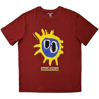 Primal Scream T Shirt Screamadelica Officially Licensed Mens Red