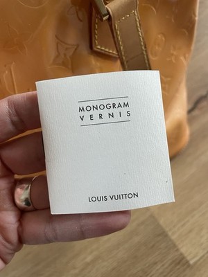 Authentic Louis Vuitton Vernis Houston Shoulder Hand Bag Yellow