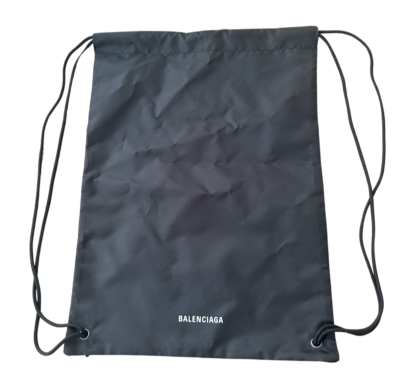 Authentic Balenciaga Black Nylon Drawstring Shoe Dust Bag/backpack