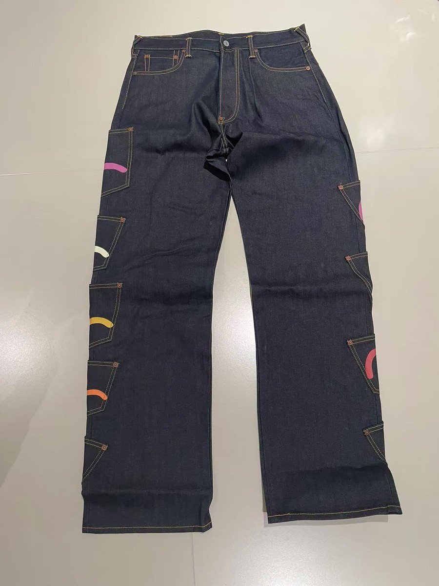 Evisu Multi Pocket Jeans 34 waist 84cm Limited Edition Blue New