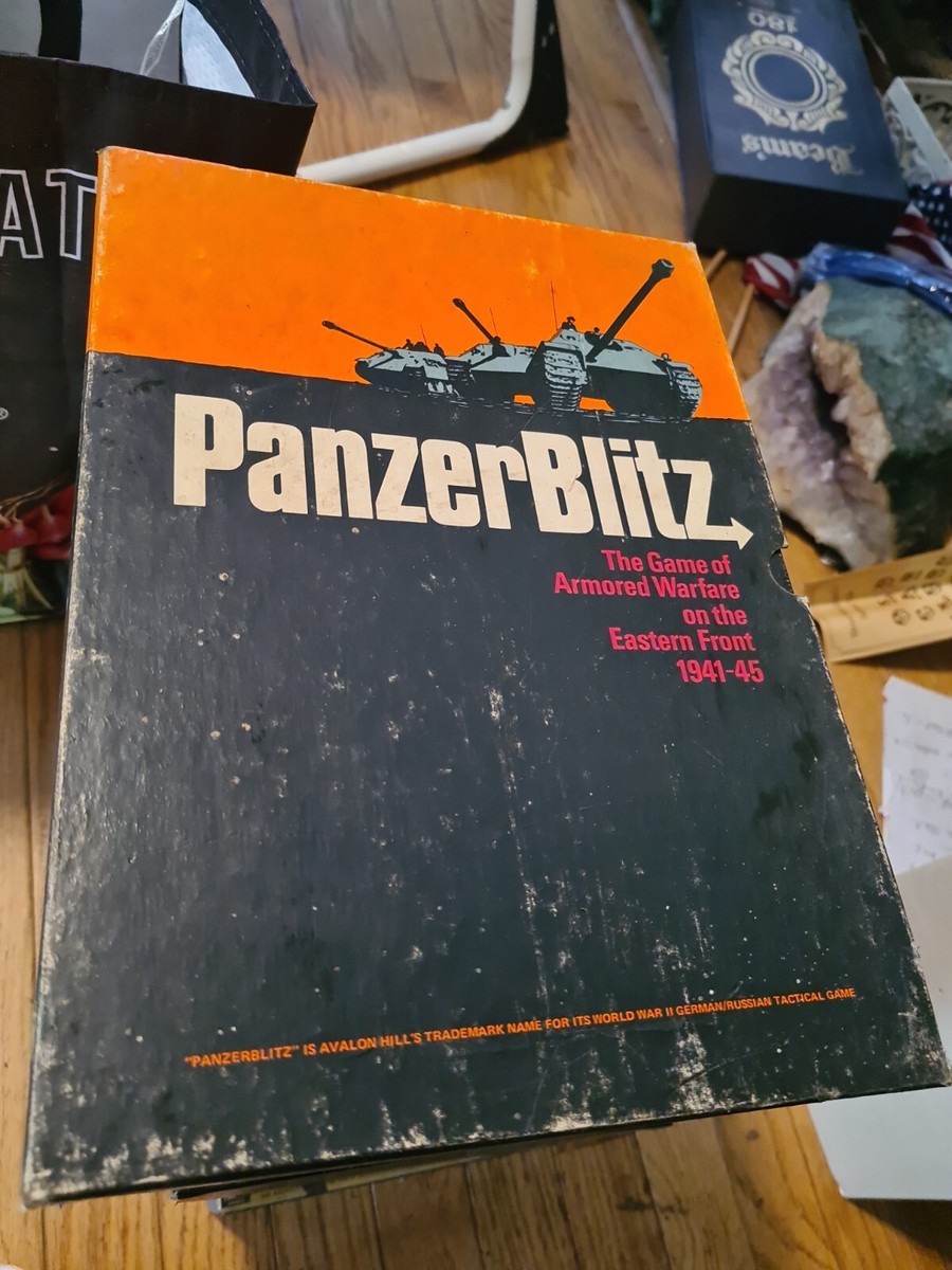 PanzerBlitz Bookcase Strategy WWII War Board Game Avalon Hill 1970