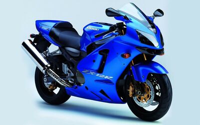 KAWASAKI NINJA ZX-12R BLUE POSTER - Poster 20x30 MOTORCYCLE
