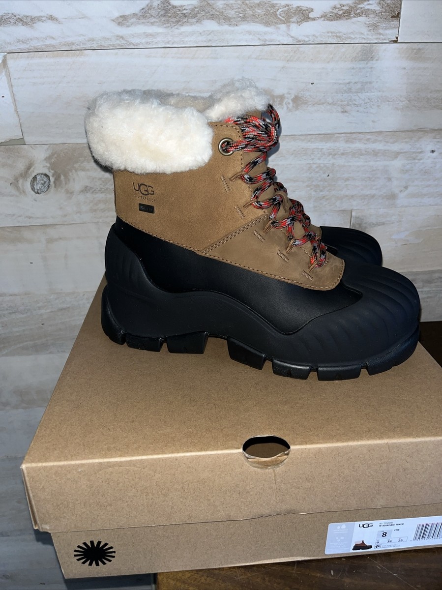 UGG ADIROAM HIKER WOMEN WINTER BOOTS LEATHER - CHESTNUT - US size