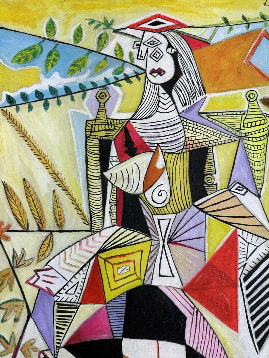 Pablo Picasso (Handmade) Oil On Canvas Signed & Stamped Painting
