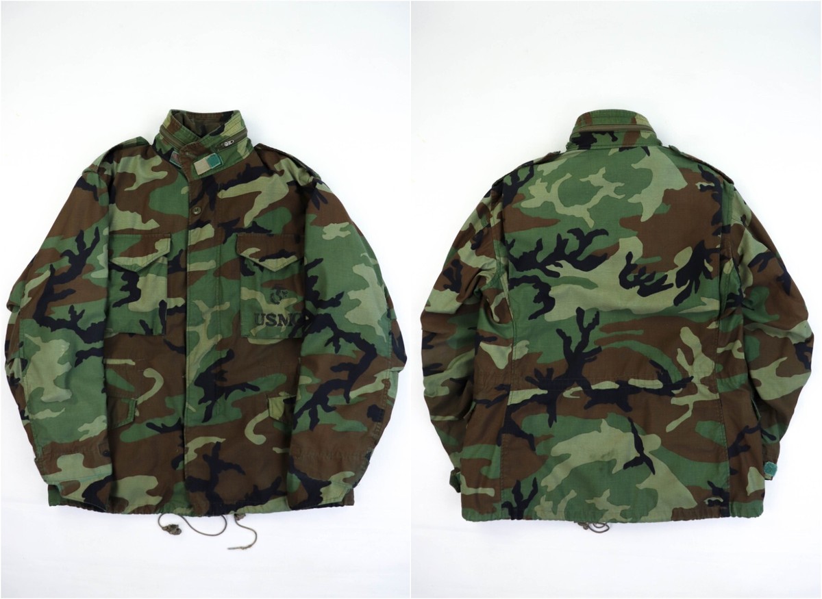 USMC Vintage 80s Military 1985 GENERAL Zip M-65 Camouflage Field