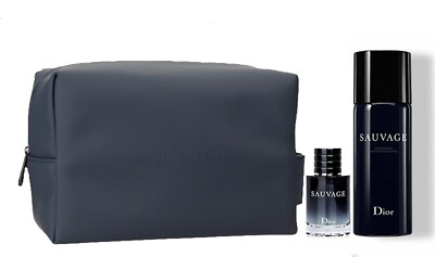Christian Dior Sauvage Travel Set Eau De Parfum,Deodorant Spray