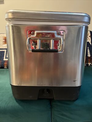 RARE* Heineken Beer STAINLESS STEEL COLEMAN 54QT COOLER ICE CHEST
