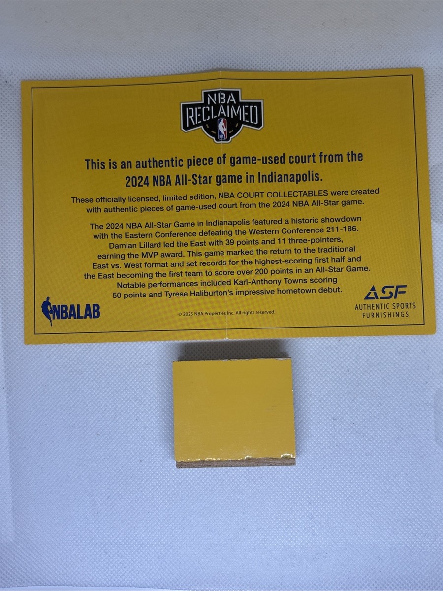 Official 2024 NBA ALL-STAR Court Super Rare Piece With COA
