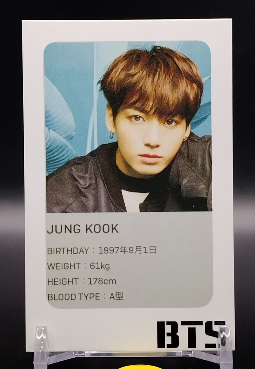 JUNGKOOK Jeon BTS Trading Card K-POP Photo Cards From Japan Very