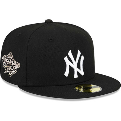 New Era New York Yankees Black Fitted Hat 1998 World Series Patch