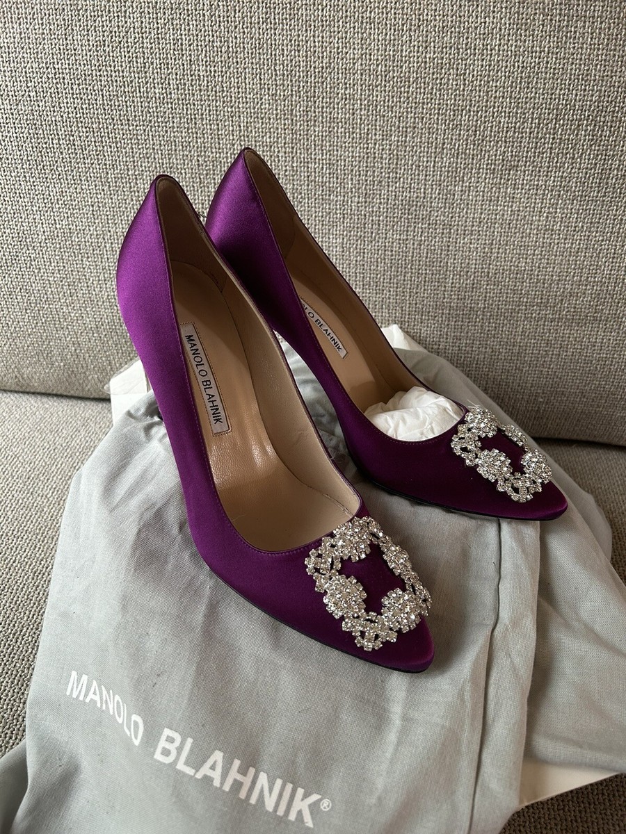 Manolo Blahnik Hangisi 37.5 | eBay