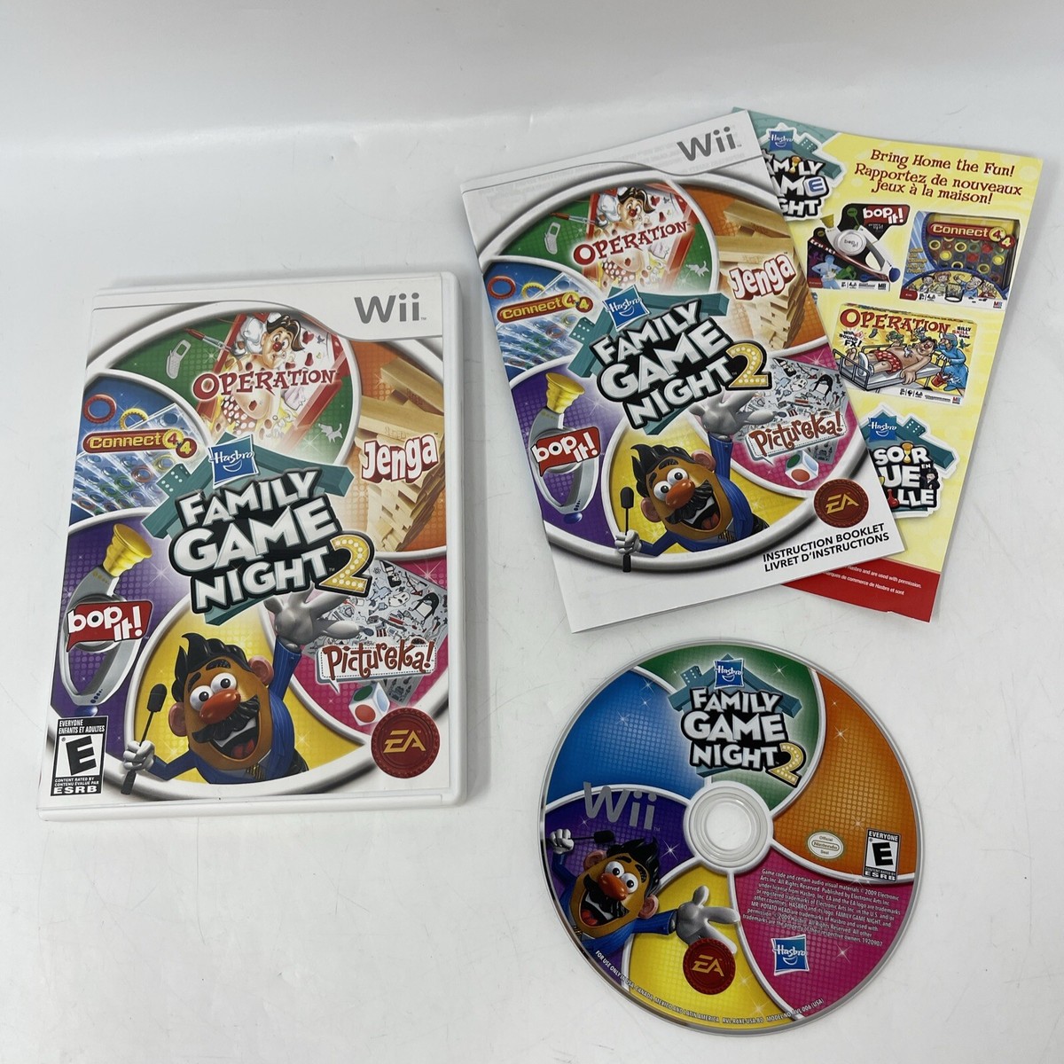 Hasbro Family Game Night 2 (Nintendo Wii, 2009) Complete CIB