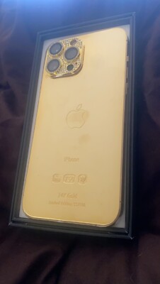 24K iPhone 13 Pro Max 1 TB Gold Plated Unlocked Brand New GSM CDMA