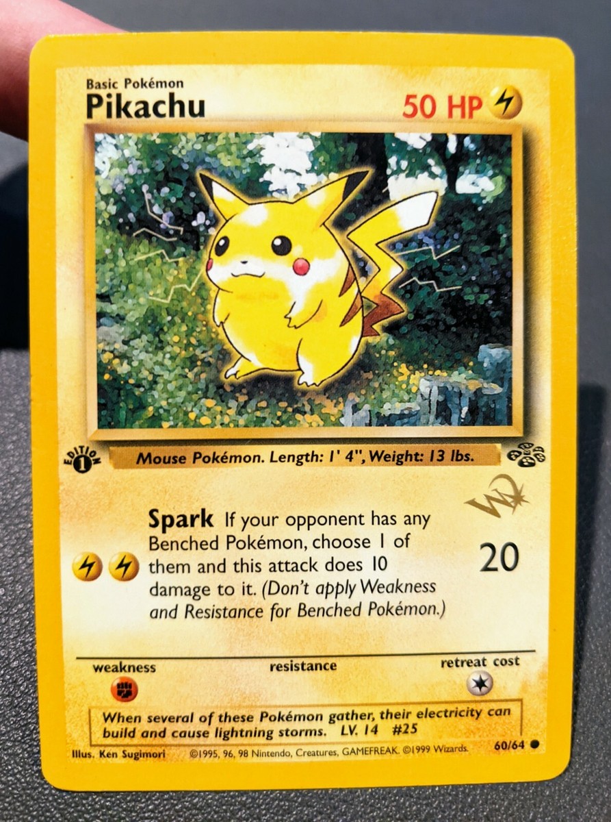 Pokémon TCG Pikachu Jungle 60/64 1st Edition Gold W Stamp Promo | eBay