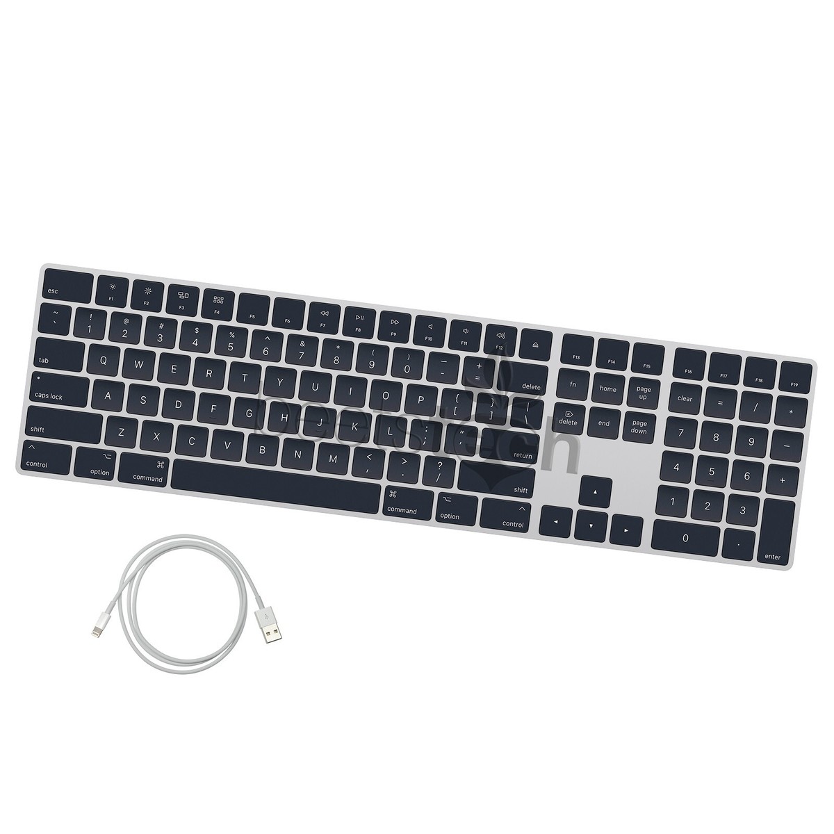 APPLE MAGIC KEYBOARD w/ NUMERIC KEYPAD (SILVER/BLACK) + LIGHTNING