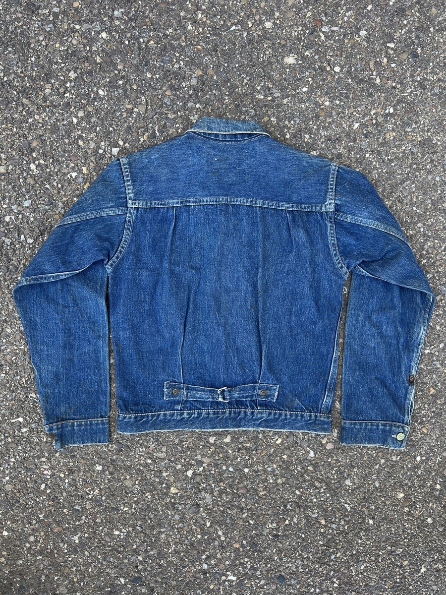 Vintage Levis Type 1 Big E Selvedge Buckle Denim Jacket S 506xx