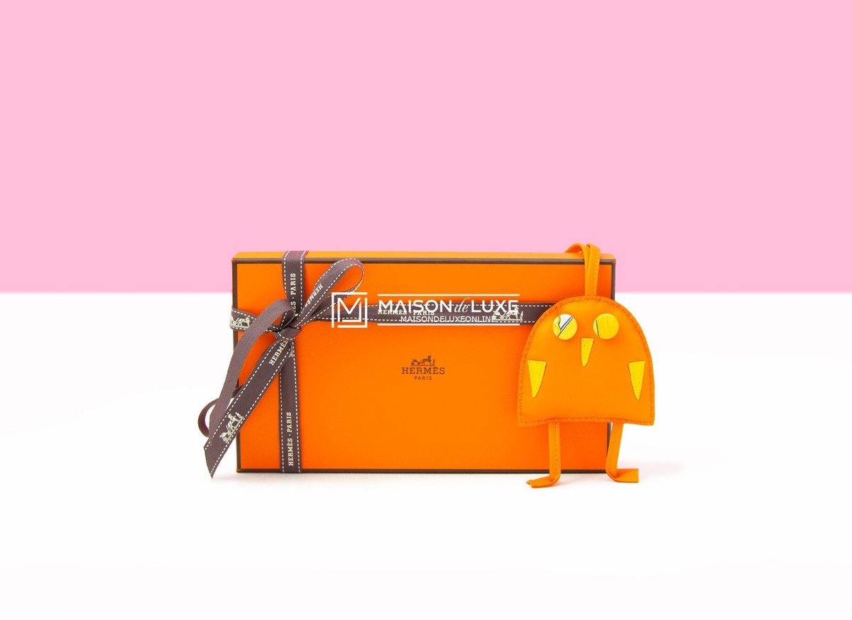 NEW HERMES PETIT H HIBOUTON JELLY FISH OWL BAG CHARM KEY HOLDER