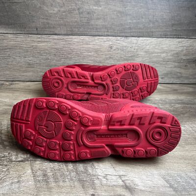 Adidas ZX Flux S32278 Men's 13 Running Shoes Pure Red Lace-Up