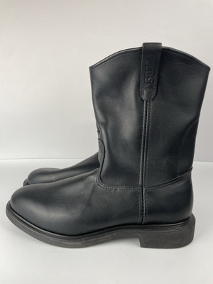 Red Wing Pecos 1125 Work Boots Black Leather Pull On Size 14 B
