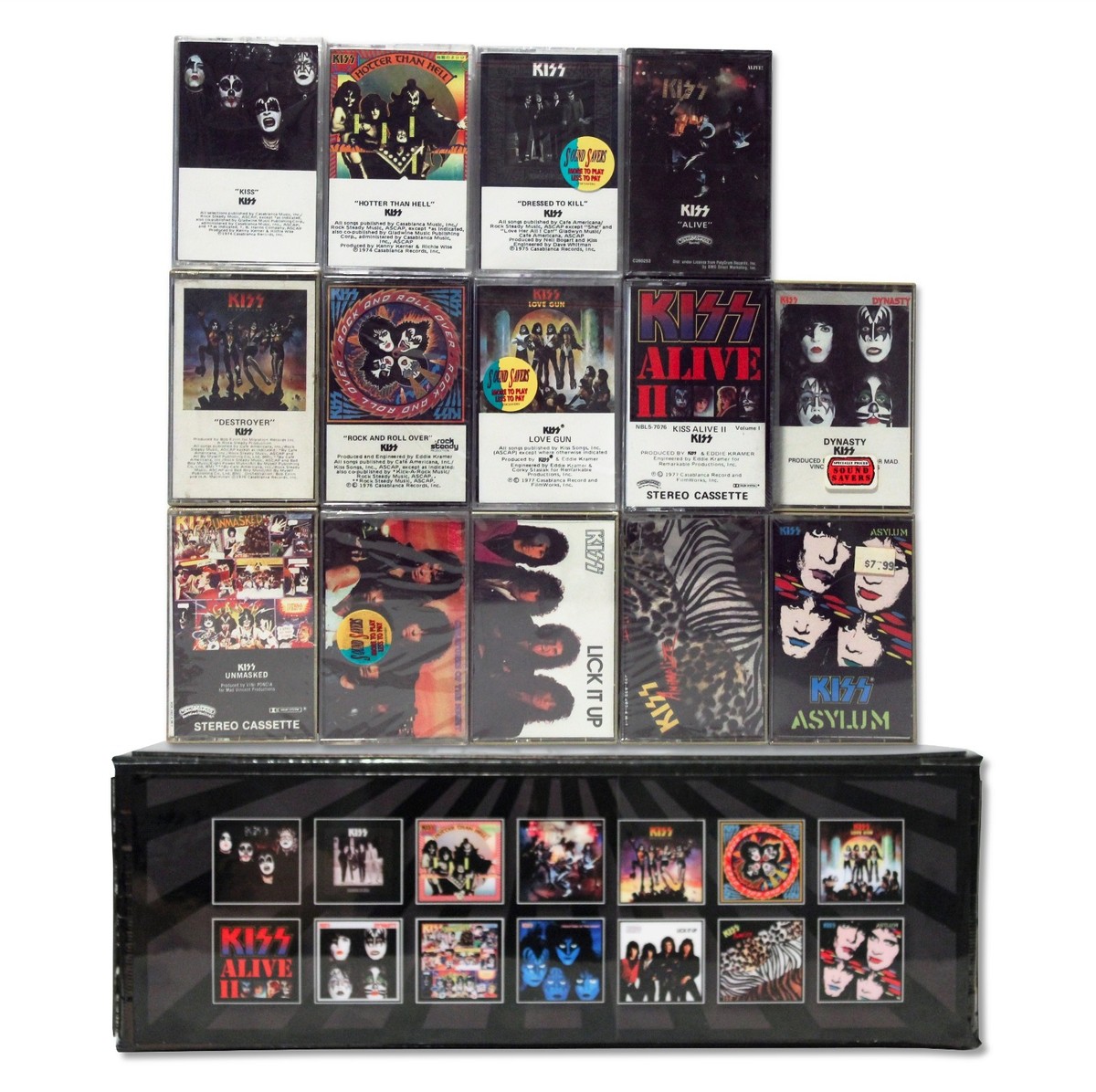 KISS - 15 NEW, SEALED cassette tapes in a custom, box set lot | eBay