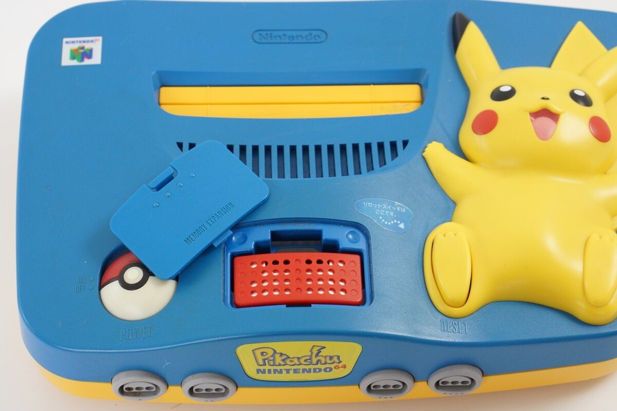 Nintendo 64 PIKACHU Console System Boxed Tested wz Expansion