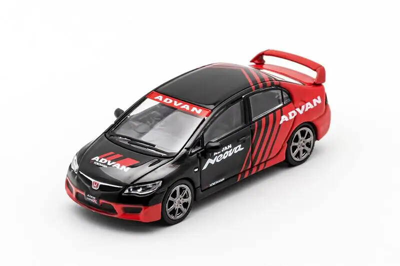 DCT 1:64 Honda Civic Type-R FD2 Advan Diecast Model Car Miniature