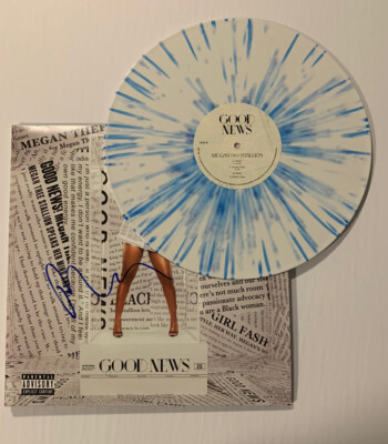 MEGAN THEE STALLION SIGNED GOOD NEWS VINYL LP JSA COA #TT38317