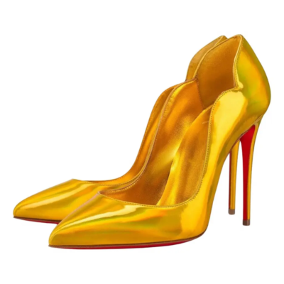 Christian Louboutin Hot Chick 100 Yellow Patent Psychic Pointed