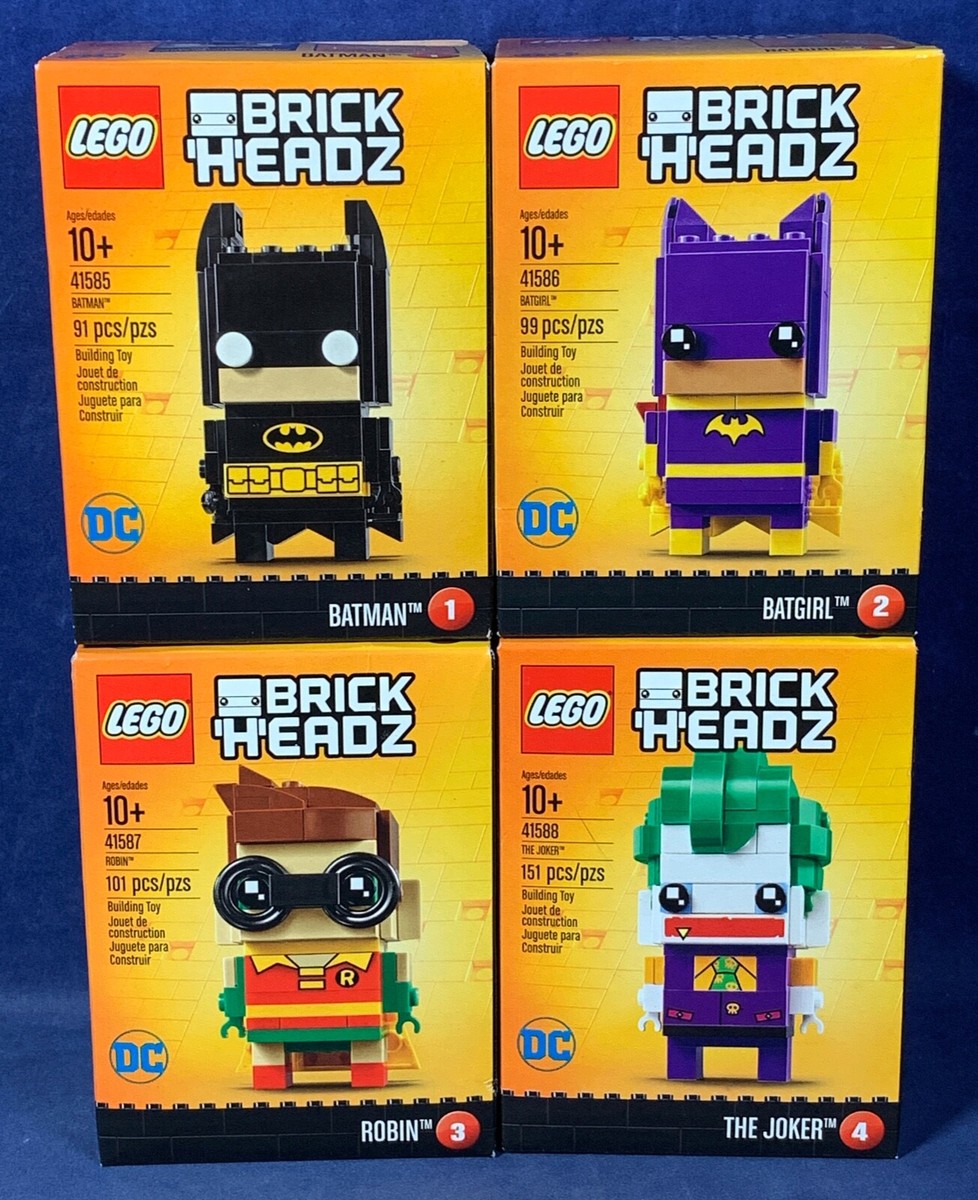 4 BATMAN MOVIE Lego BRICK HEADZ Lot 41585 41586 41587 41588 JOKER