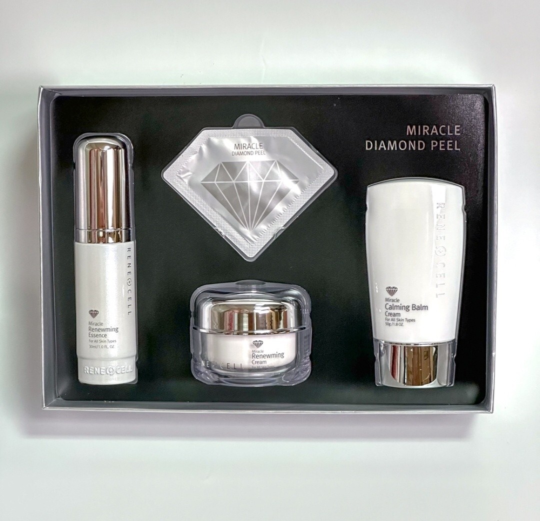 Rene Cell Miracle Diamond Peel Set – At-Home Facial Exfoliator Kit
