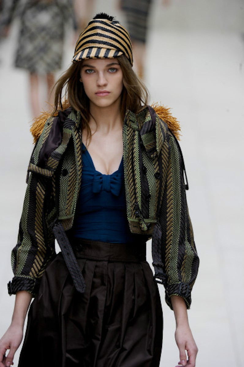 NWT BURBERRY PRORSUM $3995 WOMENS RAFFIA RUNWAY TRENCH JACKET COAT