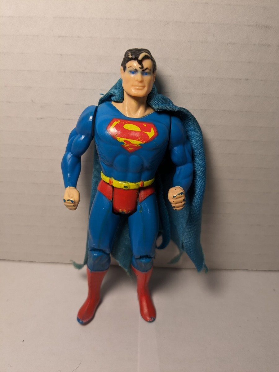 Superman With Blue Cape 80s Action Figure DC Comics Kenner Vintage