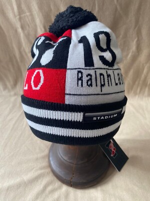 Polo Ralph Lauren 92RL Stadium RL68 P-Wings Skull Hat Pom-Pom