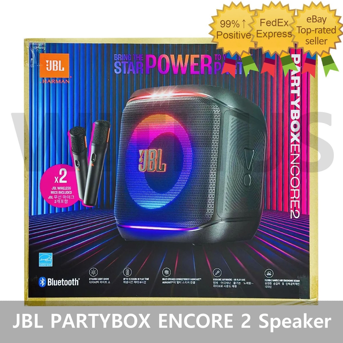 JBL PARTYBOX ENCORE 2 Portable Bluetooth Party Speaker w/Wireless