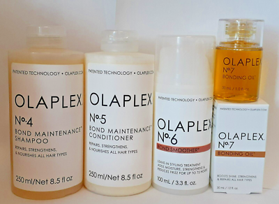 Olaplex No.4 Shampoo, No.5 Conditioner, No.6 Bond Smoother & No.7