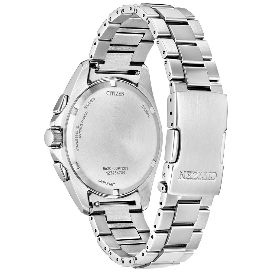 Citizen Men's Sport Chronograph Date Eco-Drive Silver Watch 40MM