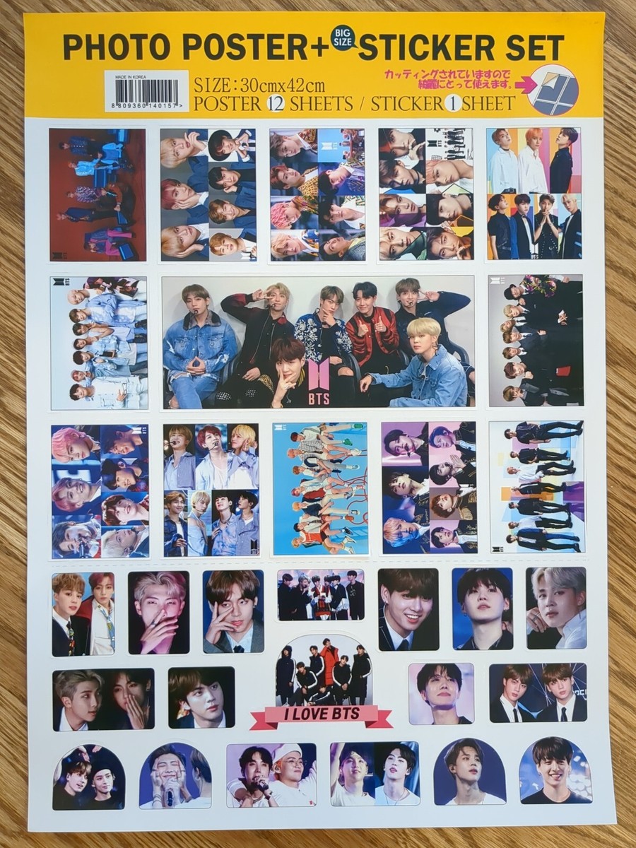 BTS JIMIN Photo Poster + Sticker Set Made in Korea Big Size | eBay