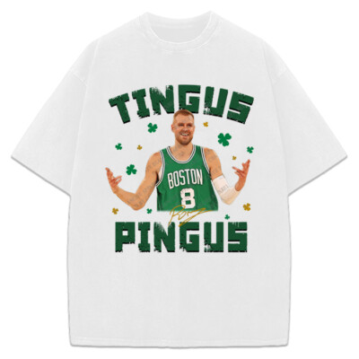 Tingus Pingus Kristap Porzingis T-Shirt Boston Basketball Custom