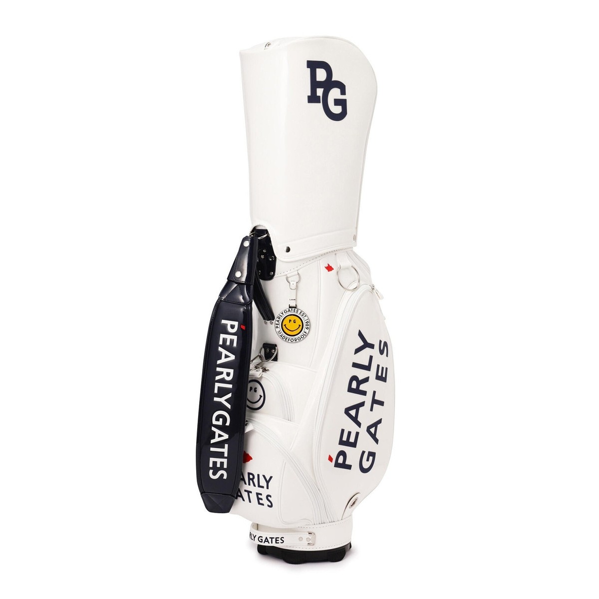 PEARLY GATES Standard Enamel Caddy Bag White 46inch Unisex PG