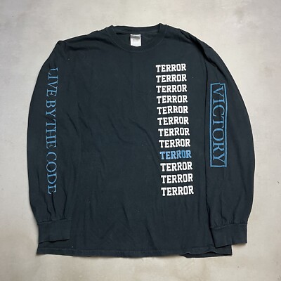 Terror Hardcore Victory Live by the Code Longsleeve T-Shirt Large