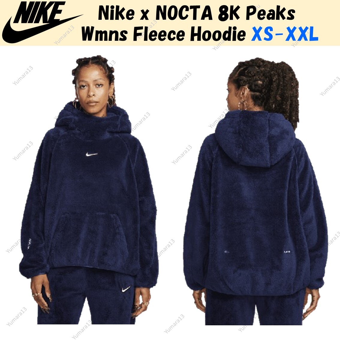 Nike x NOCTA 8K Peaks Wmns Fleece Hoodie Navy DV3645-410 XS-XXL