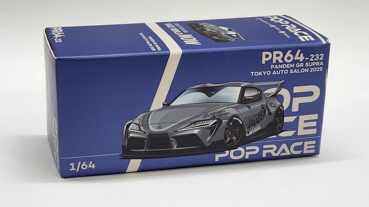 Chase 1:64 Pop Race Toyota GR Supra Pandem Purple Chrome Tokyo