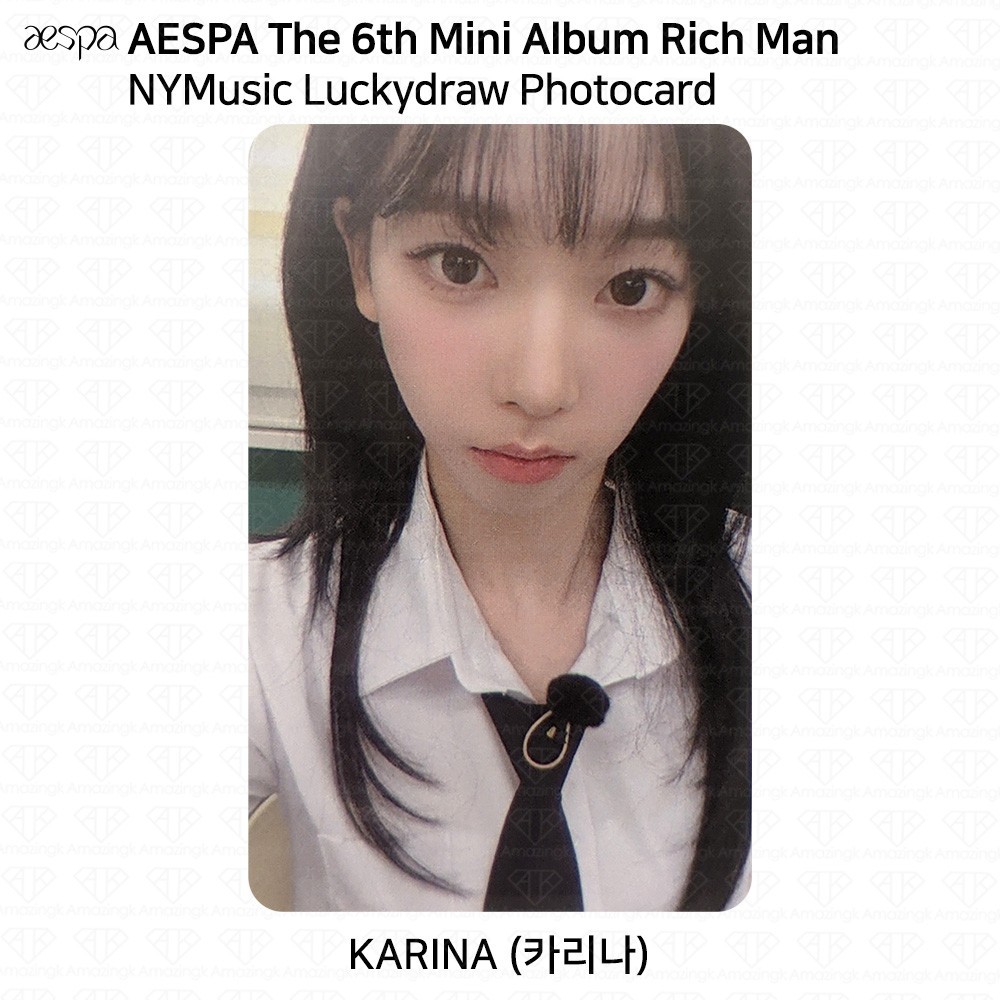 Aespa 6th Mini Album Rich Man LuckyDraw Photocard AM EL NY Weverse