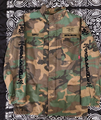 WTAPS x Supreme Metal Militia Woodland Camo Ripstop M-65 Jacket