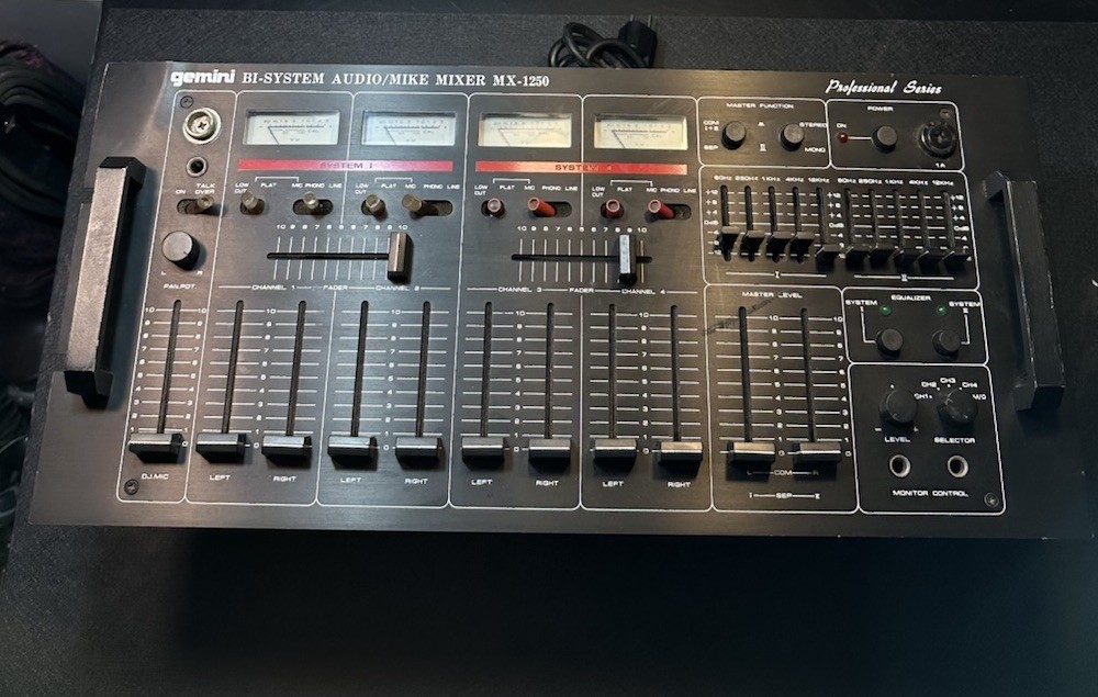 Vintage Very Rare Professional Club Mixer GEMINI MX-1250 USED